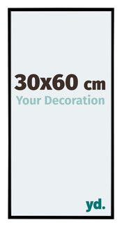 Evry Kunststoff Bilderrahmen 30x60cm Schwarz Matt Vorne Messe | Yourdecoration.de