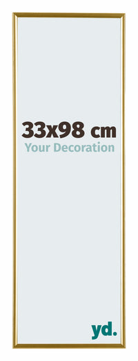 Evry Kunststoff Bilderrahmen 33x98cm Gold Vorne Messe | Yourdecoration.de