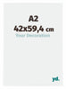 Evry Kunststoff Bilderrahmen 42x59 4cm A2 Weiss Hochglanz Vorne Messe | Yourdecoration.de