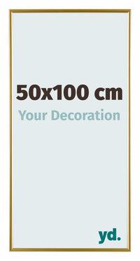 Evry Kunststoff Bilderrahmen 50x100cm Gold Vorne Messe | Yourdecoration.de