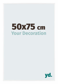 Evry Kunststoff Bilderrahmen 50x75cm Weiß Hochglanz Vorne Messe | Yourdecoration.de