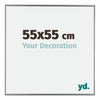 Evry Kunststoff Bilderrahmen 55x55cm Silber Vorne Messe | Yourdecoration.de