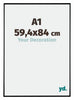 Evry Kunststoff Bilderrahmen 59 4x84cm A1 Schwarz Hochglanz Vorne Messe | Yourdecoration.de
