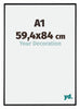 Evry Kunststoff Bilderrahmen 59 4x84cm A1 Schwarz Matt Vorne Messe | Yourdecoration.de