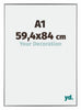 Evry Kunststoff Bilderrahmen 59 4x84cm A1 Silber Vorne Messe | Yourdecoration.de