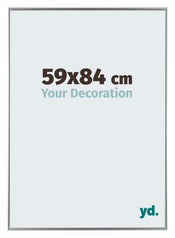 Evry Kunststoff Bilderrahmen 59x84cm Silber Vorne Messe | Yourdecoration.de