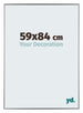 Evry Kunststoff Bilderrahmen 59x84cm Silber Vorne Messe | Yourdecoration.de