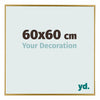 Evry Kunststoff Bilderrahmen 60x60cm Gold Vorne Messe | Yourdecoration.de