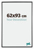 Evry Kunststoff Bilderrahmen 62x93cm Schwarz Hochglanz Vorne Messe | Yourdecoration.de