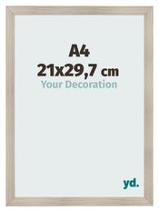 Bilderrahmen A4 - 21x29,7 cm - Eiche Hell - MDF - Pisa