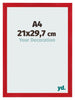 Bilderrahmen A4 - 21x29,7 cm - Rot - MDF - Pisa