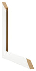 Bilderrahmen A4 - 21x29,7 cm - Weiß Gemasert - MDF - Pisa