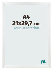 Bilderrahmen A4 - 21x29,7 cm - Weiß Hochglanz - MDF - Pisa