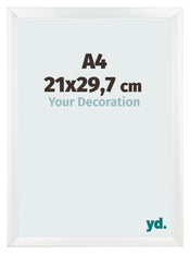 Bilderrahmen A4 - 21x29,7 cm - Weiß Matt - MDF - Pisa