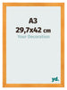 Bilderrahmen A3 - 29,7x42 cm - Orange - MDF - Pisa