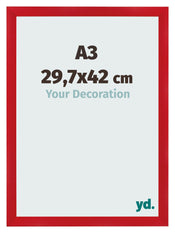 Bilderrahmen A3 - 29,7x42 cm - Rot - MDF - Pisa
