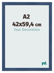 Bilderrahmen A2 - 42x59,4 cm - Dunkelblau Gewischt - MDF - Pisa