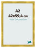 Bilderrahmen A2 - 42x59,4 cm - Gold Vintage - MDF - Pisa