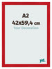 Bilderrahmen A2 - 42x59,4 cm - Rot - MDF - Pisa