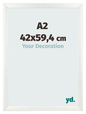 Bilderrahmen A2 - 42x59,4 cm - Weiß Gemasert - MDF - Pisa