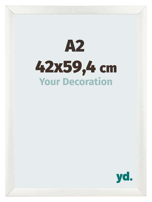 Bilderrahmen A2 - 42x59,4 cm - Weiß Gemasert - MDF - Pisa