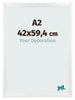 Bilderrahmen A2 - 42x59,4 cm - Weiß Hochglanz - MDF - Pisa