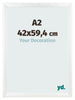 Bilderrahmen A2 - 42x59,4 cm - Weiß Matt - MDF - Pisa