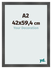 Bilderrahmen A2 - 42x59,4 cm - Schwarz Matt - MDF - Pisa