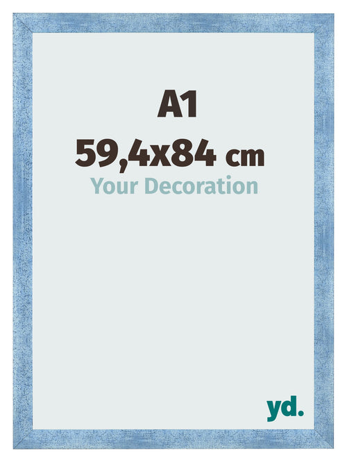 Bilderrahmen A1 - 59,4x84 cm - Hellblau Gewischt - MDF - Pisa