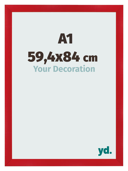 Bilderrahmen A1 - 59,4x84 cm - Rot - MDF - Pisa