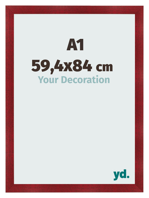 Bilderrahmen A1 - 59,4x84 cm - Weinrot Gewischt - MDF - Pisa