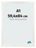 Bilderrahmen A1 - 59,4x84 cm - Weiß Gemasert - MDF - Pisa