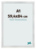 Bilderrahmen A1 - 59,4x84 cm - Silber Matt - MDF - Pisa