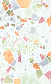 Fototapete City Map 150x250cm Komar FLX3 063 | Yourdecoration.nl