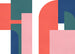 Fototapete Geometric Colours 350x250cm FLX7 032 | Yourdecoration.nl