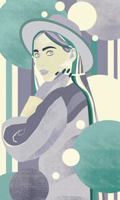 Fototapete Woman Hat Color 150x250cm Komar FLX3 062 | Yourdecoration.nl