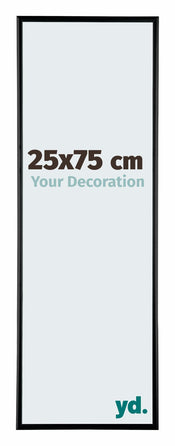 Kent Aluminium Bilderrahmen 25x75cm Schwarz Hochglanz Vorne Messe | Yourdecoration.de