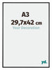 Kent Aluminium Bilderrahmen 29 7x42cm A3 Schwarz Matt Vorne Messe | Yourdecoration.de