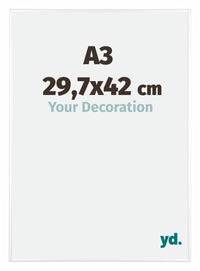 Kent Aluminium Bilderrahmen 29 7x42cm A3 Weiss Hochglanz Vorne Messe | Yourdecoration.de