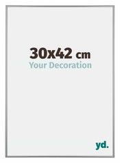 Kent Aluminium Bilderrahmen 30x42cm Platin Vorne Messe | Yourdecoration.de