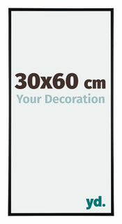 Kent Aluminium Bilderrahmen 30x60cm Schwarz Matt Vorne Messe | Yourdecoration.de