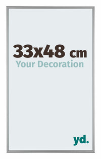 Kent Aluminium Bilderrahmen 33x48cm Platin Vorne Messe | Yourdecoration.de