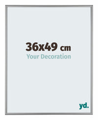 Kent Aluminium Bilderrahmen 36x49cm Platin Vorne Messe | Yourdecoration.de