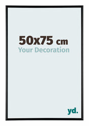 Kent Aluminium Bilderrahmen 50x75cm Schwarz Hochglanz Vorne Messe | Yourdecoration.de