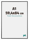 Kent Aluminium Bilderrahmen 59 4x84cm A1 Schwarz Hochglanz Vorne Messe | Yourdecoration.de