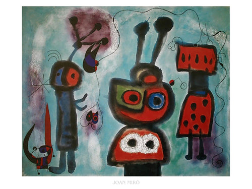 Kunstdruck Joan Miro L oiseau au regard calme 80x60cm JM 271 PGM | Yourdecoration.de