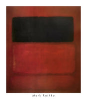 Kunstdruck Mark Rothko Black Over Reds 1957 71x81cm MKR 890 | Yourdecoration.de