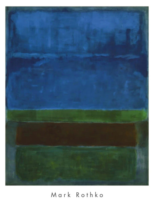 Kunstdruck Mark Rothko Blue Green and Brown 71x94cm MKR 556 PGM | Yourdecoration.de
