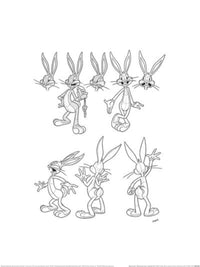 Kunstdruck Wb100 Looney Tunes Bugs Bunny 30x40cm Pyramid PPR54388 | Yourdecoration.de