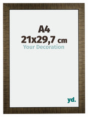 Leeds Holz Bilderrahmen 21x29 7cm A4 Champagner Geburstet Vorne Messe | Yourdecoration.de